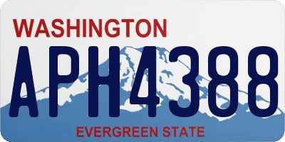 WA license plate APH4388