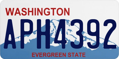 WA license plate APH4392