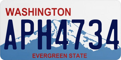 WA license plate APH4734