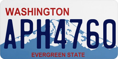WA license plate APH4760