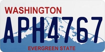 WA license plate APH4767