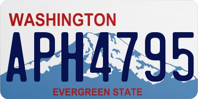 WA license plate APH4795