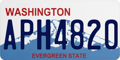 WA license plate APH4820