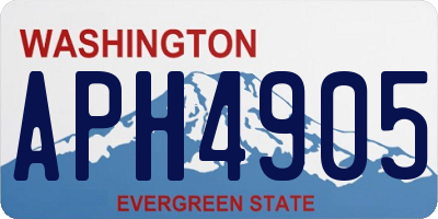 WA license plate APH4905