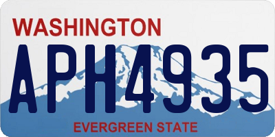 WA license plate APH4935