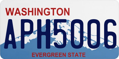 WA license plate APH5006