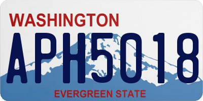 WA license plate APH5018