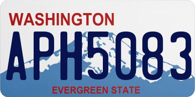 WA license plate APH5083