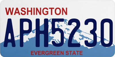 WA license plate APH5230