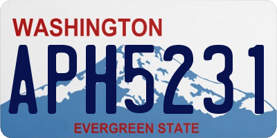 WA license plate APH5231