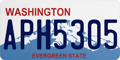 WA license plate APH5305