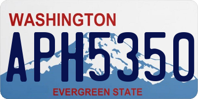WA license plate APH5350