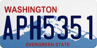 WA license plate APH5351