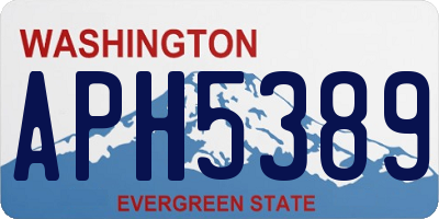 WA license plate APH5389