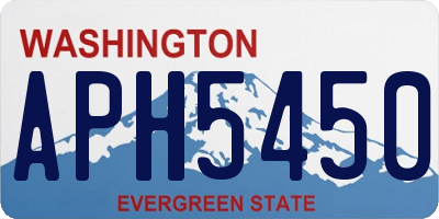 WA license plate APH5450