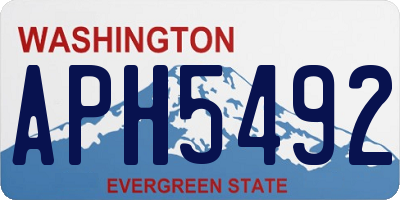 WA license plate APH5492
