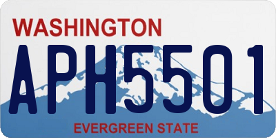 WA license plate APH5501