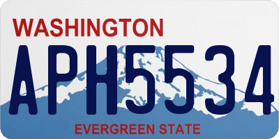 WA license plate APH5534