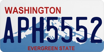 WA license plate APH5552