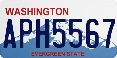 WA license plate APH5567