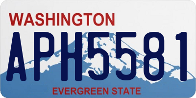 WA license plate APH5581