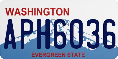WA license plate APH6036