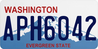 WA license plate APH6042