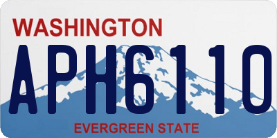 WA license plate APH6110