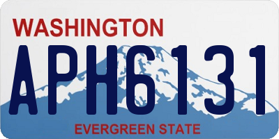 WA license plate APH6131