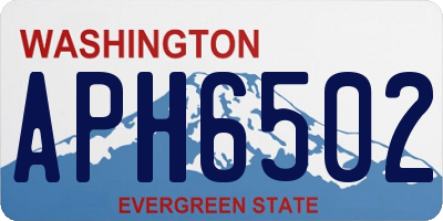 WA license plate APH6502