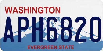 WA license plate APH6820
