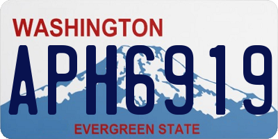 WA license plate APH6919