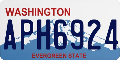WA license plate APH6924