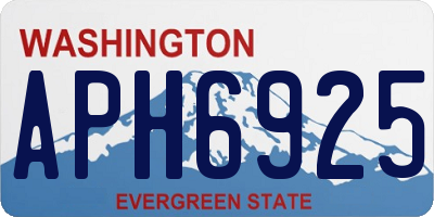 WA license plate APH6925