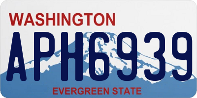 WA license plate APH6939