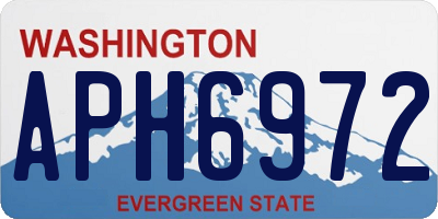 WA license plate APH6972
