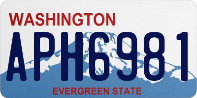 WA license plate APH6981