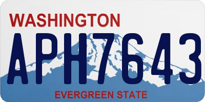 WA license plate APH7643