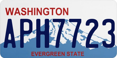 WA license plate APH7723