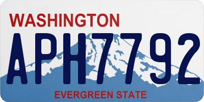 WA license plate APH7792