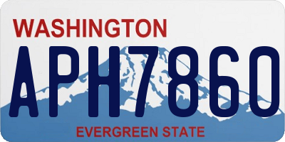 WA license plate APH7860