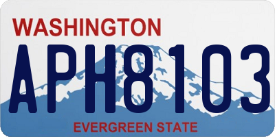 WA license plate APH8103
