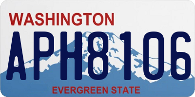 WA license plate APH8106