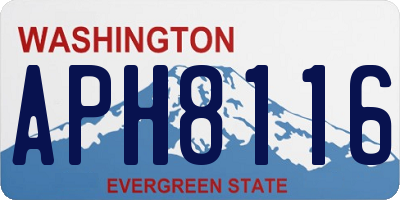 WA license plate APH8116