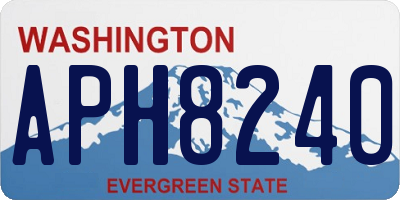 WA license plate APH8240