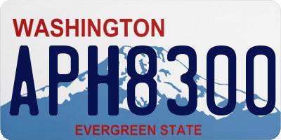 WA license plate APH8300