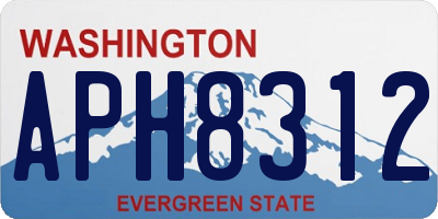 WA license plate APH8312