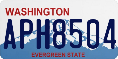 WA license plate APH8504