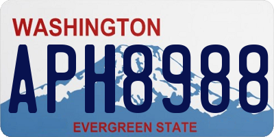 WA license plate APH8988