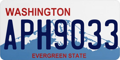 WA license plate APH9033
